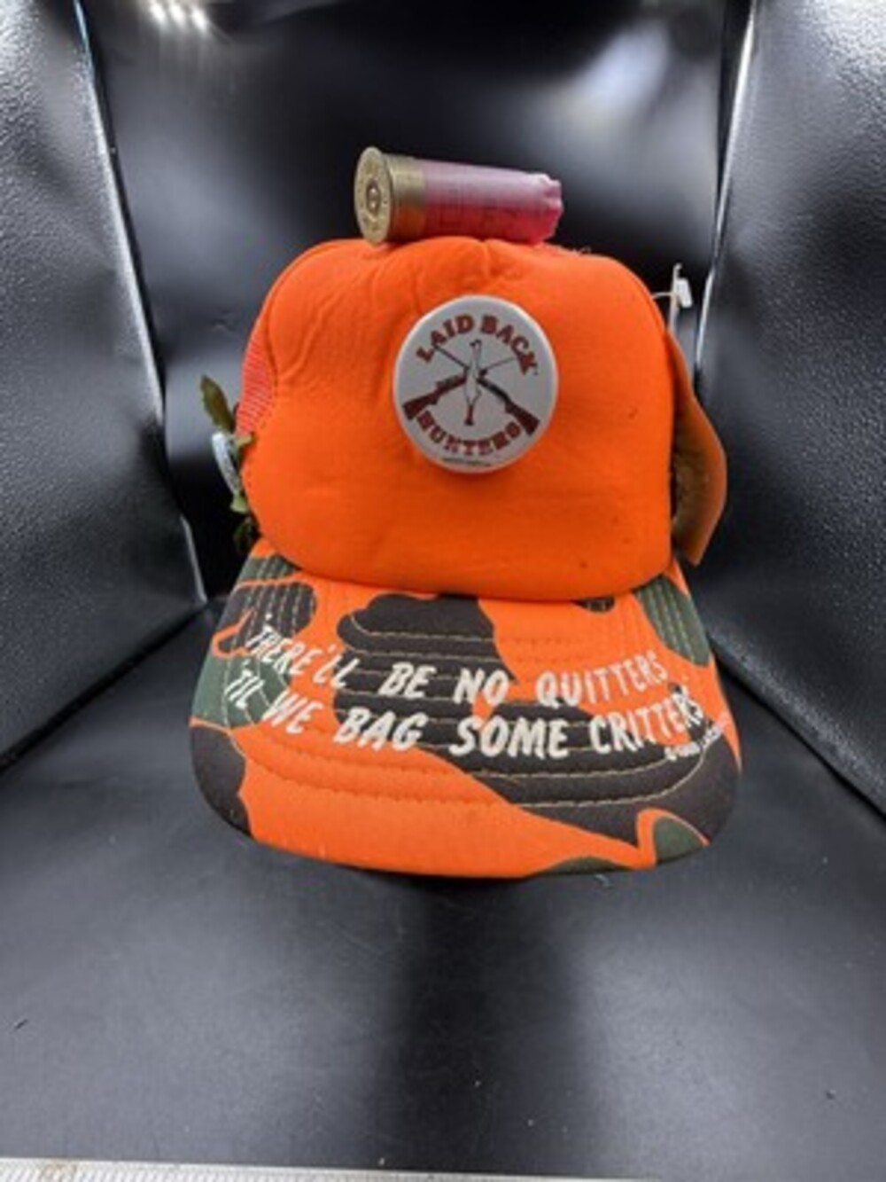 Vintage 1989 LAID BACK HUNTERS CLUB TRUCKER Cap/Hat Novelty Hat